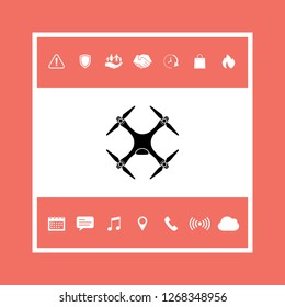 Quadcopter, drone icon. Graphic elements for your design