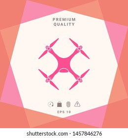 Quadcopter, drone icon. Graphic elements for your design