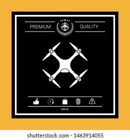 Quadcopter, drone icon. Graphic elements for your design