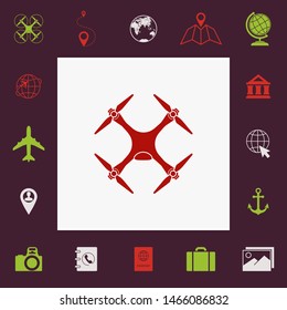 Quadcopter, drone icon. Graphic elements for your design