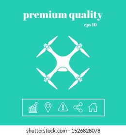 Quadcopter, drone icon. Graphic elements for your design