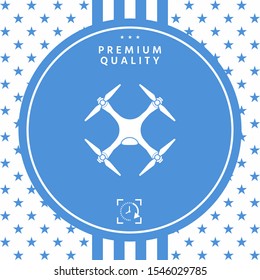 Quadcopter, drone icon. Graphic elements for your design