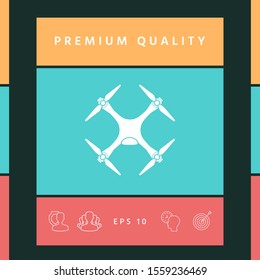 Quadcopter, drone icon. Graphic elements for your design