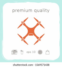 Quadcopter, drone icon. Graphic elements for your design