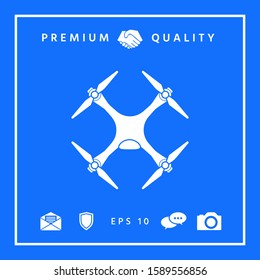 Quadcopter, drone icon. Graphic elements for your design