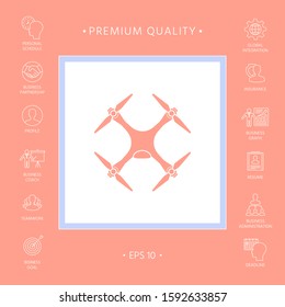Quadcopter, drone icon. Graphic elements for your design