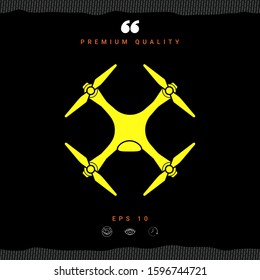 Quadcopter, drone icon. Graphic elements for your design