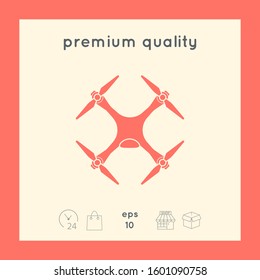 Quadcopter, drone icon. Graphic elements for your design
