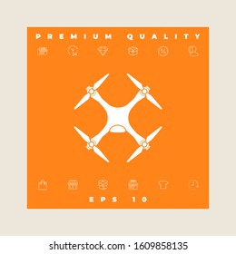 Quadcopter, drone icon. Graphic elements for your design