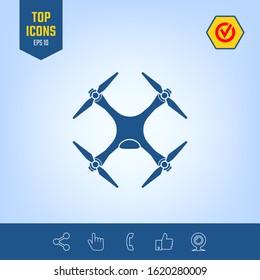 Quadcopter, drone icon. Graphic elements for your design