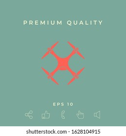 Quadcopter, drone icon. Graphic elements for your design