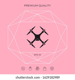Quadcopter, drone icon. Graphic elements for your design