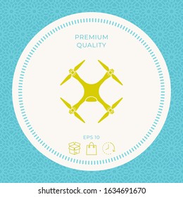 Quadcopter, drone icon. Graphic elements for your design