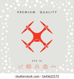 Quadcopter, drone icon. Graphic elements for your design