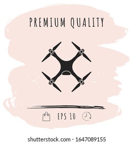 Quadcopter, drone icon. Graphic elements for your design