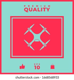 Quadcopter, drone icon. Graphic elements for your design