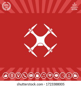Quadcopter, drone icon. Graphic elements for your design