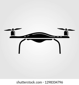 Quadcopter, drone icon isolated on white background. Vector illustration.