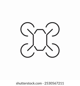 quadcopter drone icon sign vector