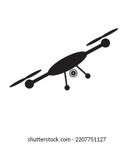 a quadcopter drone for photography vector illustration