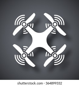 Quadcopter icon, vector