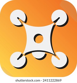 Quadcopter Vector Glyph Gradient Background Icon For Personal And Commercial Use.
