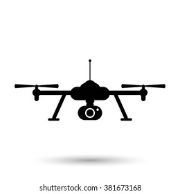 Quadcopter vector icon.