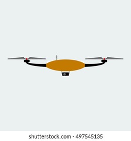 Quadcopter.drone vector flat icon