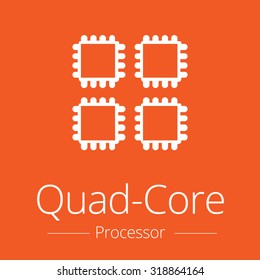 quad-core processor icon