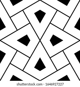 Quadrangles background. Tribal pattern. Rhombuses, kites motif. Geometric backdrop.Seamless vector.Ethnic ornament. Folk wallpaper. Digital paper, textile print, abstract.
