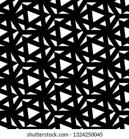Quadrangles, triangles, figures ornament. Polygons background. Geometric motif. Simple shapes wallpaper. Geometrical backdrop. Digital paper, web designing, textile print. Seamles pattern.
