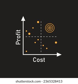 quadrant concept  diagram  logo illustration