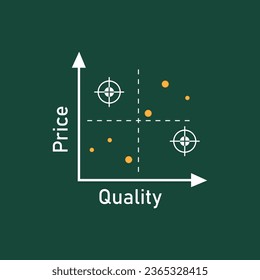 quadrant concept  diagram  logo illustration