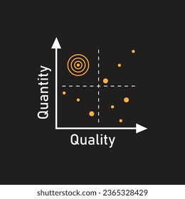 quadrant concept  diagram  logo illustration