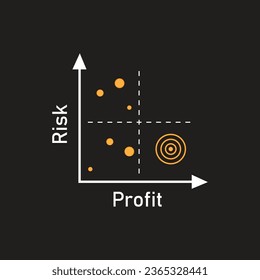 quadrant concept  diagram  logo illustration