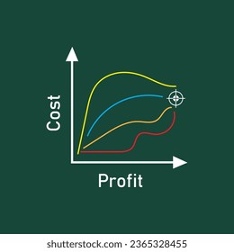 ilustración de logotipo de diagrama de concepto cuadrático