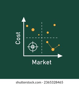 quadrant concept  diagram  logo illustration