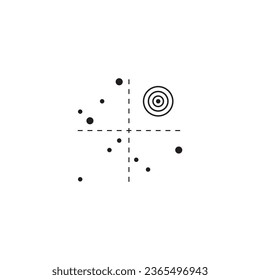 quadrant concept  diagram  logo illustration