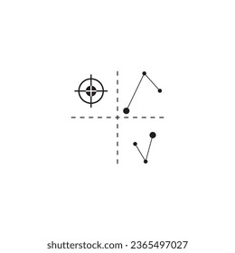 quadrant concept  diagram  logo illustration
