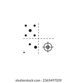 quadrant concept  diagram  logo illustration
