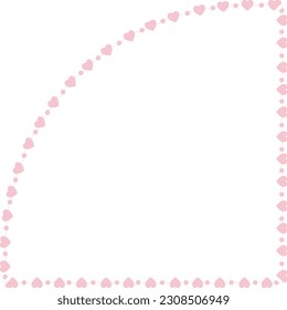 Quadrant Shape Quadrant frame flower border floral vector cute pink pastel decoration love pattern classic romantic photo frame design background wedding anniversary birthday valentine Christmas