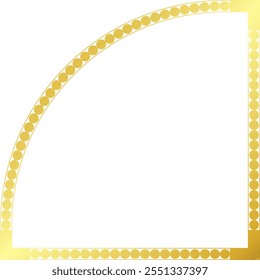 Quadrant Shape round circular graphic design artistic Gold picture frame luxury golden frame gold border vector royals framework decoration decorative element 