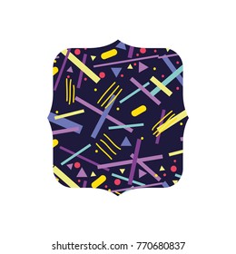 quadrate with abstract graphic style background