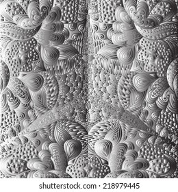Quadrate black and white ornament for design