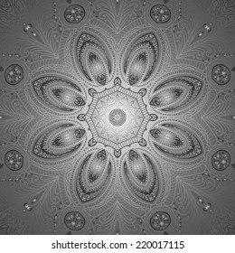 Quadrate black and white ornament for design