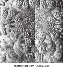 Quadrate black and white ornament for design