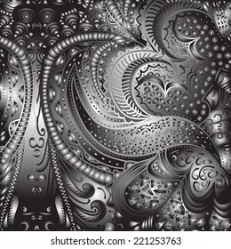 Quadrate black and white ornament for design