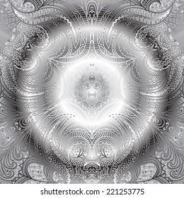 Quadrate black and white ornament for design