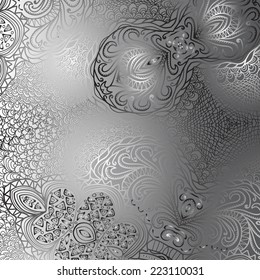 Quadrate black and white ornament for design