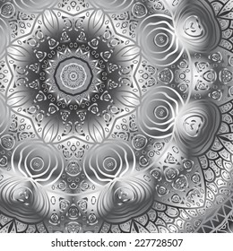 Quadrate black and white ornament for design